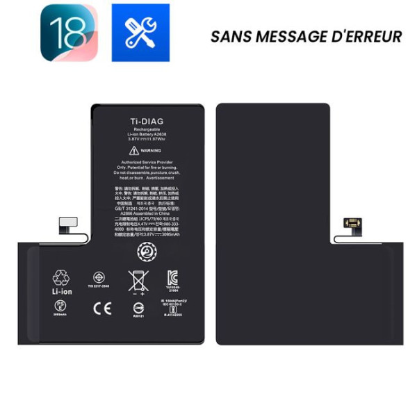 Batterie iPhone 13 Pro (Sans message d'erreur) Original Ti-DIAG