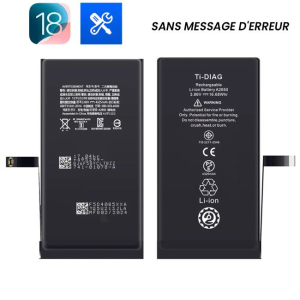 Batterie iPhone 14 Plus (Sans message d'erreur) Original Ti-DIAG