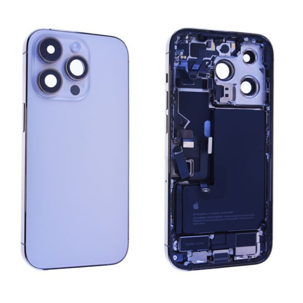 Vitre Arrière + Châssis + Batterie iPhone 14 Pro Or