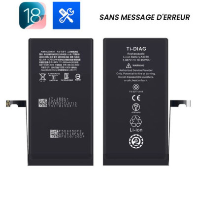 Batterie iphone 15 plus (sans message d'erreur) original ti-