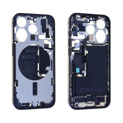 Châssis + batterie + nappe charge iphone 15 pro titane noir 
