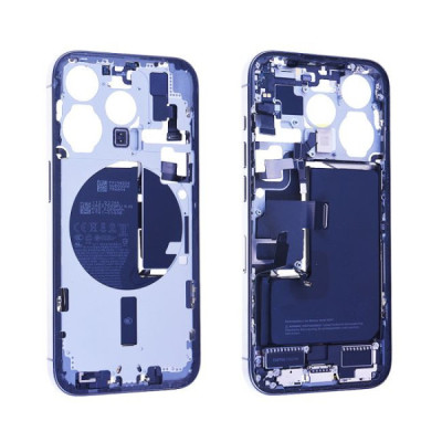 Châssis + batterie iphone 15 pro argent origine démonter | A