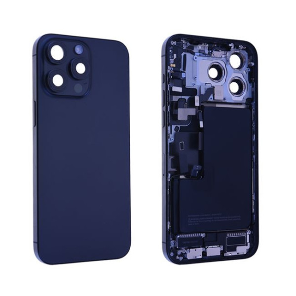 Vitre Arrière + Châssis + Batterie iPhone 15 Pro Max Titane Noir - Origine démonter