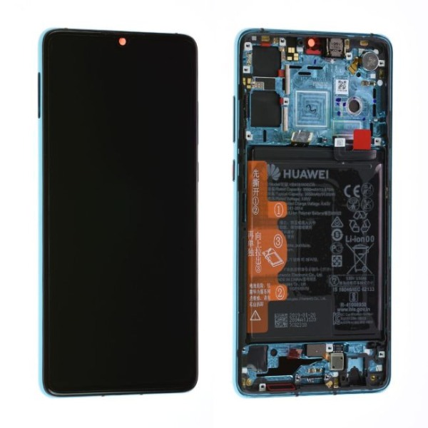 Écran Huawei P30 Bleu Aurora + Châssis / Batterie Origine